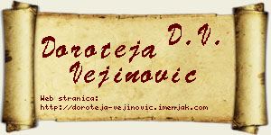 Doroteja Vejinović vizit kartica